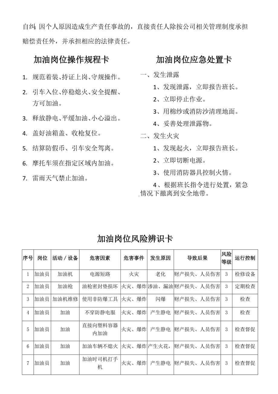 四知卡(一责双卡 岗位风险识别卡)-加油站加油参考模板范本.docx_第2页