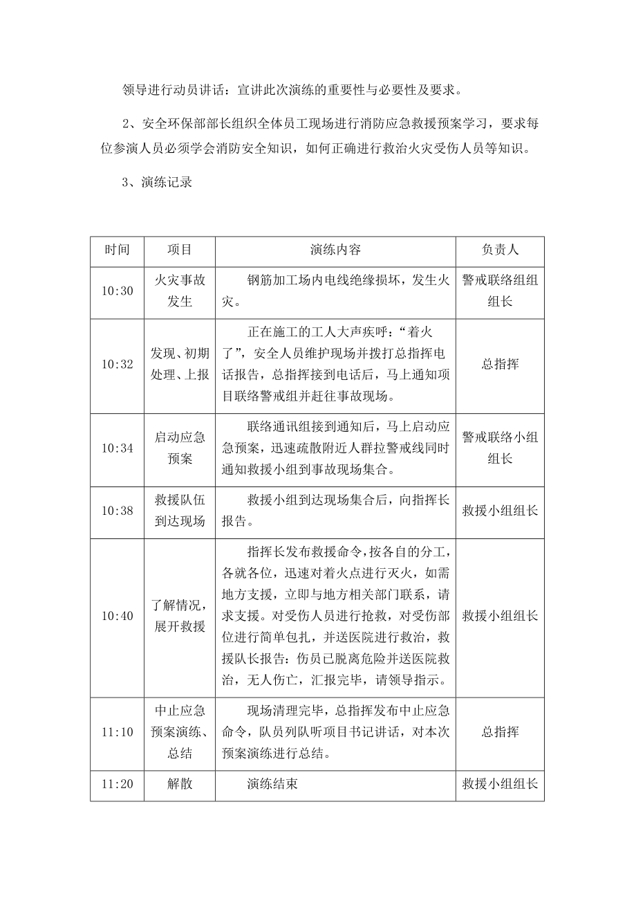 项目部火灾事故应急救援演练记录及总结参考模板范本.docx_第2页