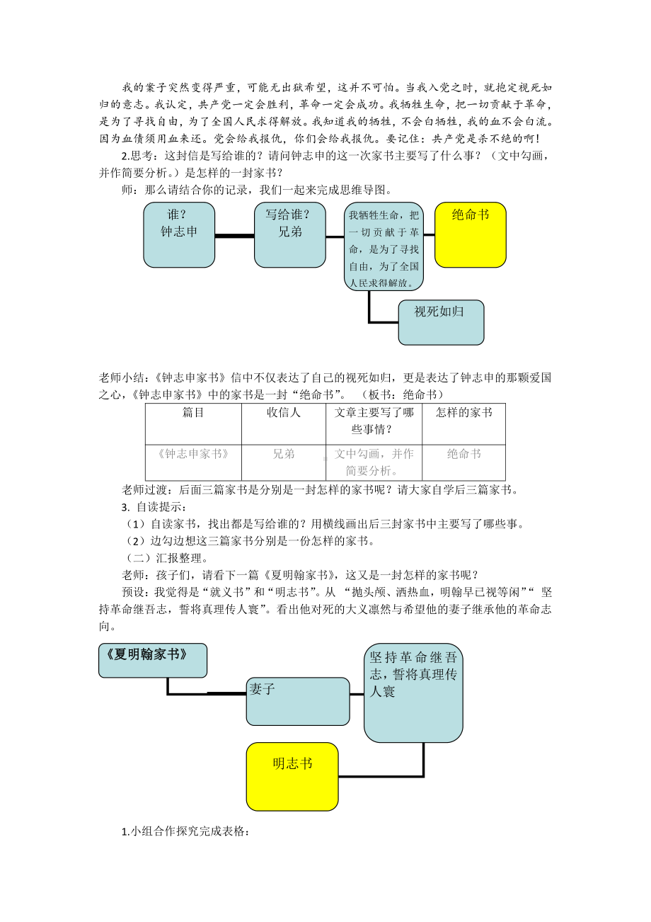 六年级群文阅读教案：《纸短情长-解读红色家书》教学设计7.pdf_第3页