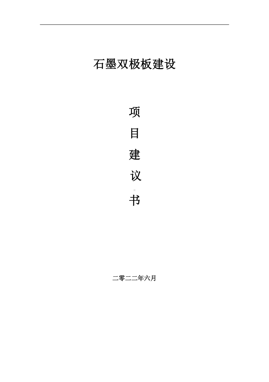 石墨双极板项目建议书（写作模板）.doc_第1页