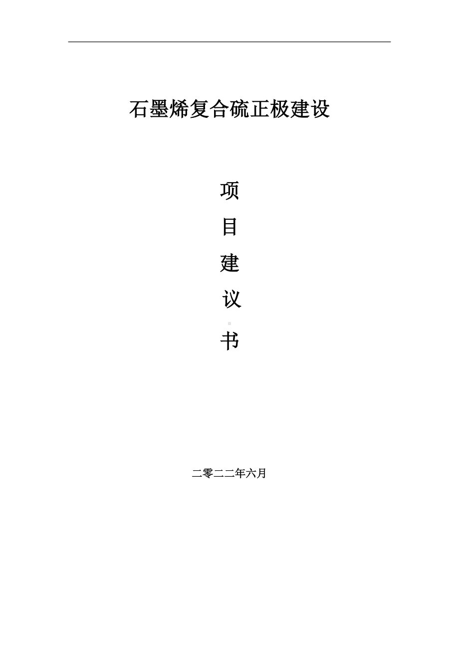 石墨烯复合硫正极项目建议书（写作模板）.doc_第1页