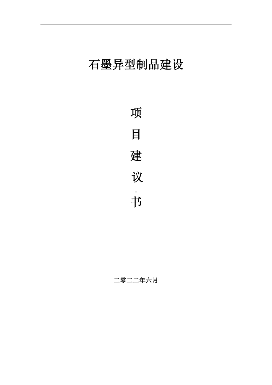 石墨异型制品项目建议书（写作模板）.doc_第1页