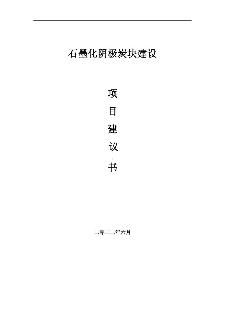 石墨化阴极炭块项目建议书（写作模板）.doc_第1页