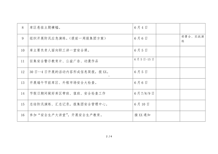 2020年“安全生产月”活动工作计划表参考模板范本.docx_第2页