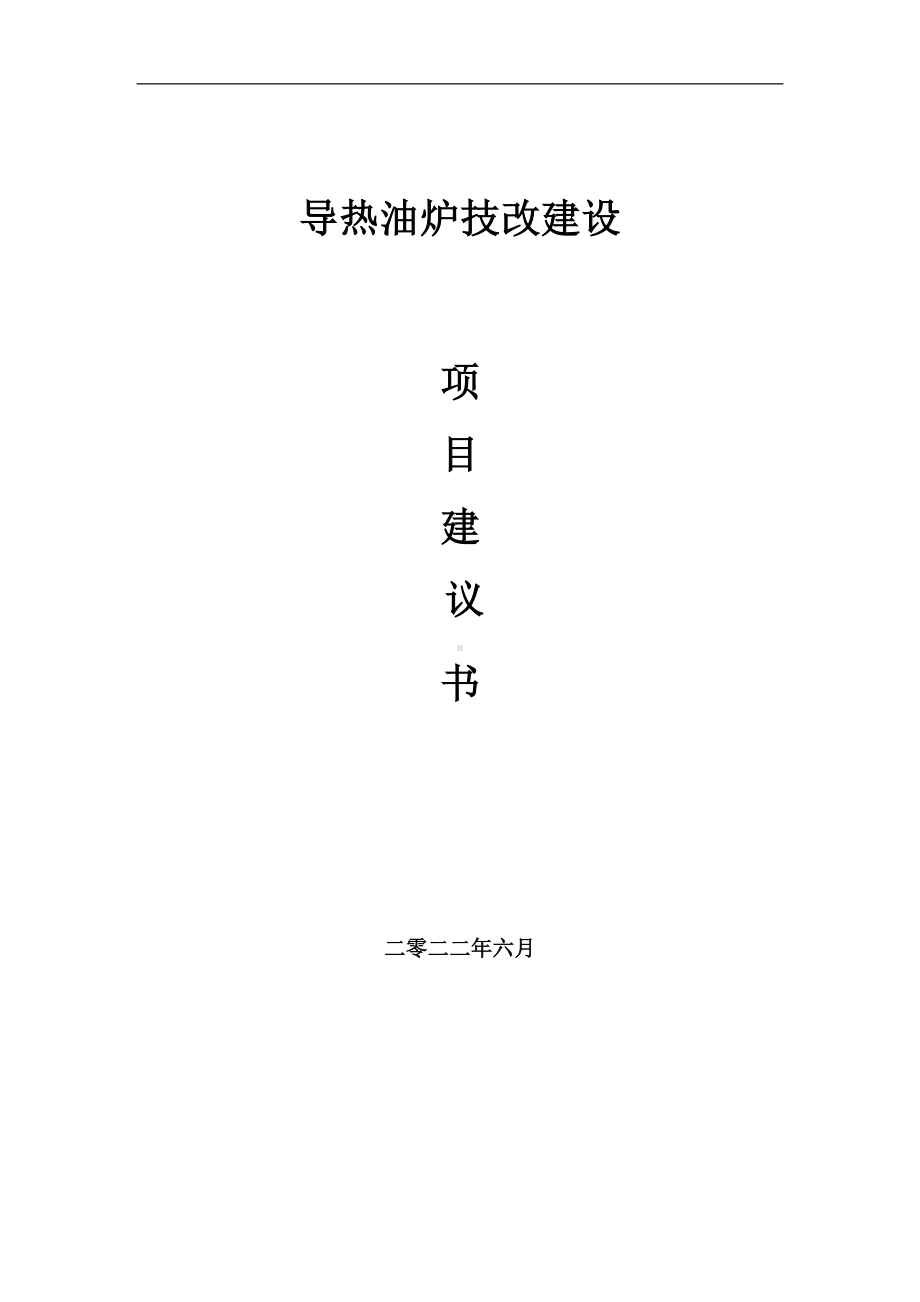 导热油炉技改项目建议书（写作模板）.doc_第1页