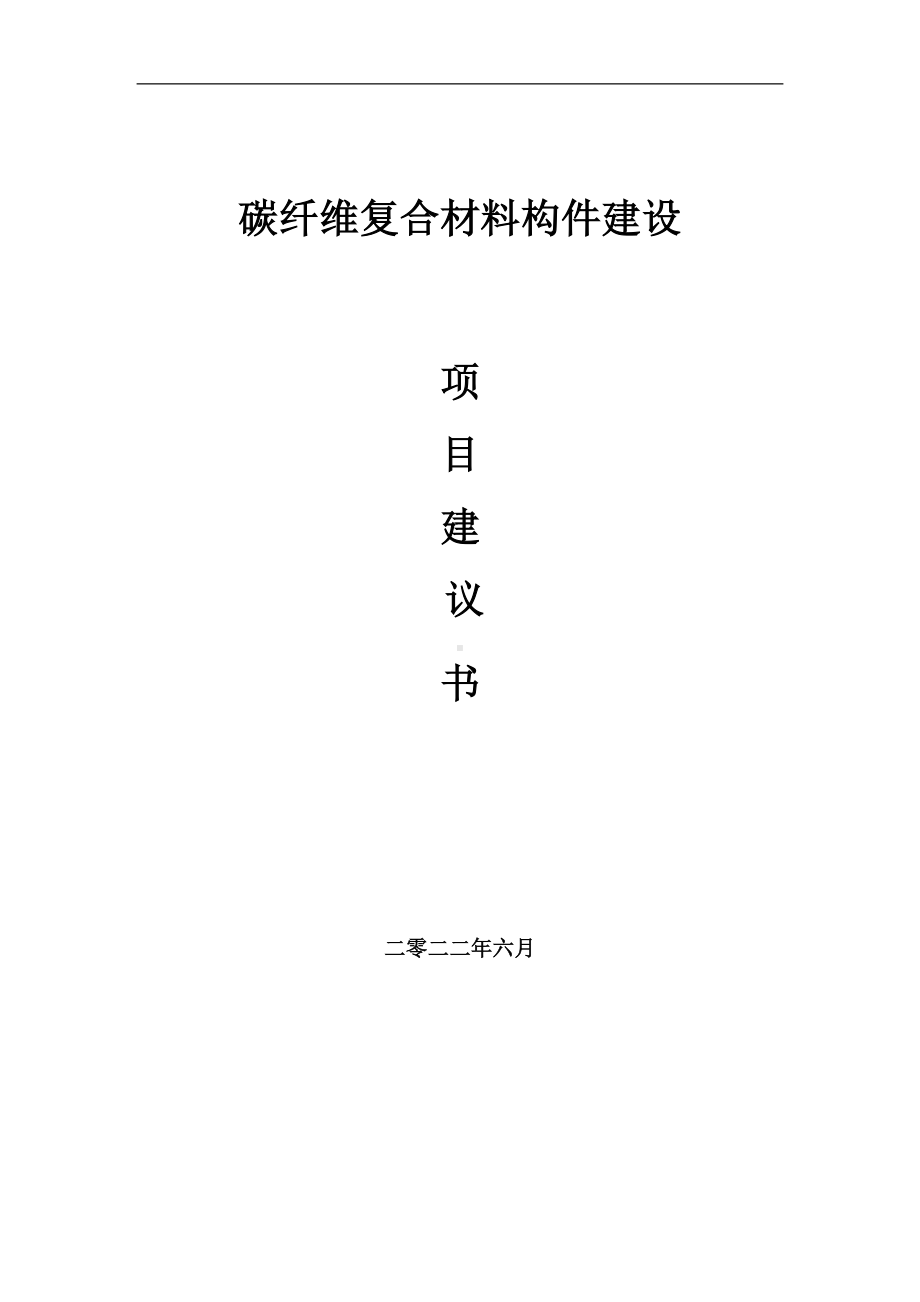 碳纤维复合材料构件项目建议书（写作模板）.doc_第1页