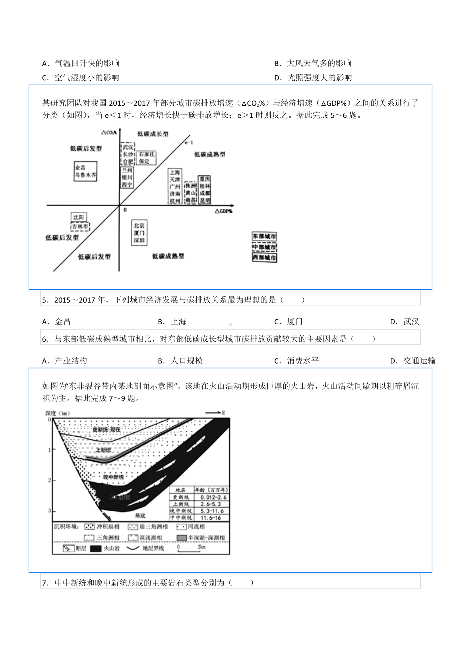 2022年辽宁省沈阳市沈北新区东北育才双语 高考地理最后一卷.docx_第2页