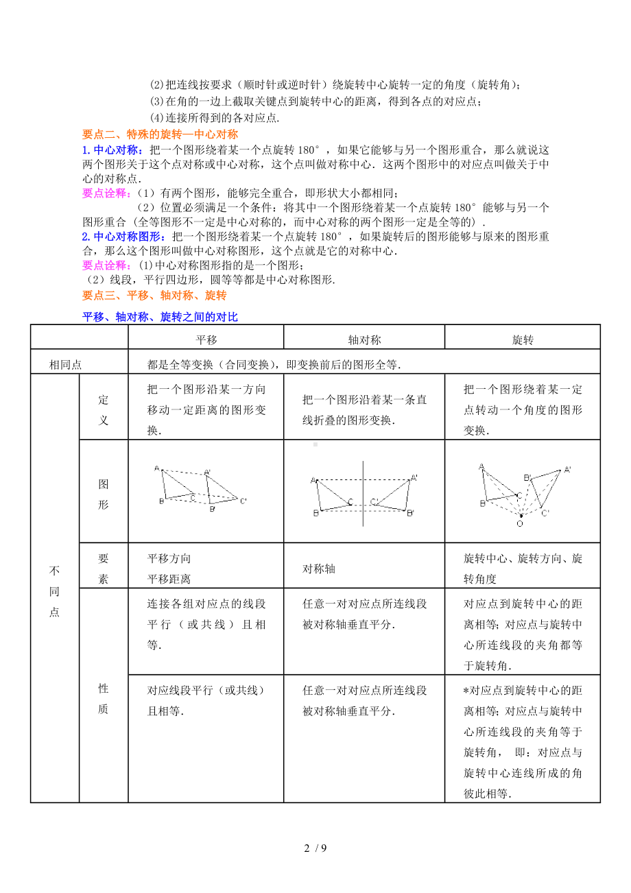 《旋转》全章复习与巩固-知识讲解（基础）参考模板范本.doc_第2页