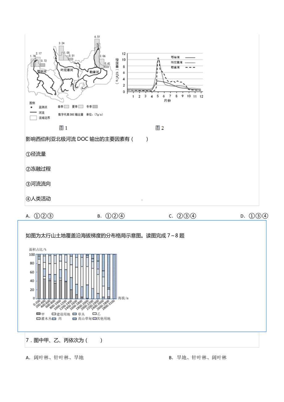 2022年福建省厦门市思明区双十 学高考地理模拟试卷.docx_第3页