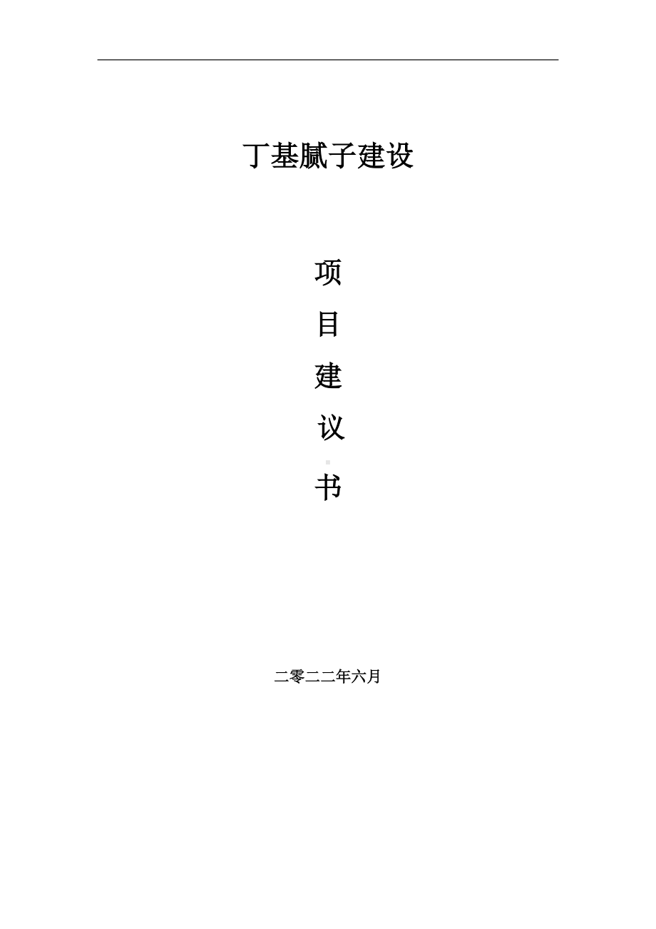 丁基腻子项目建议书（写作模板）.doc_第1页