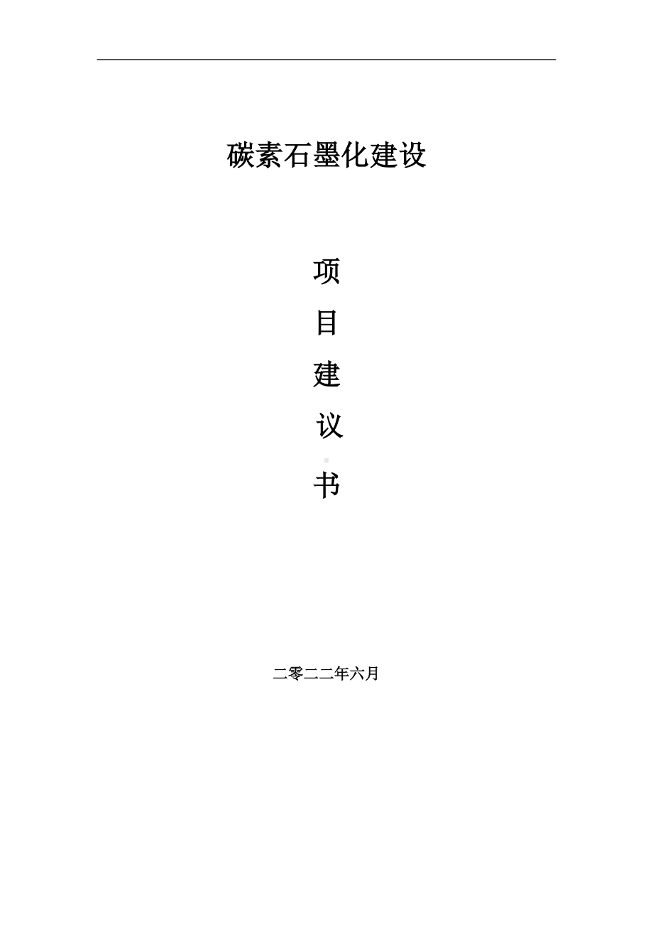 碳素石墨化项目建议书（写作模板）.doc_第1页