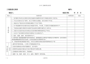 公司三违检查记录表参考模板范本.doc