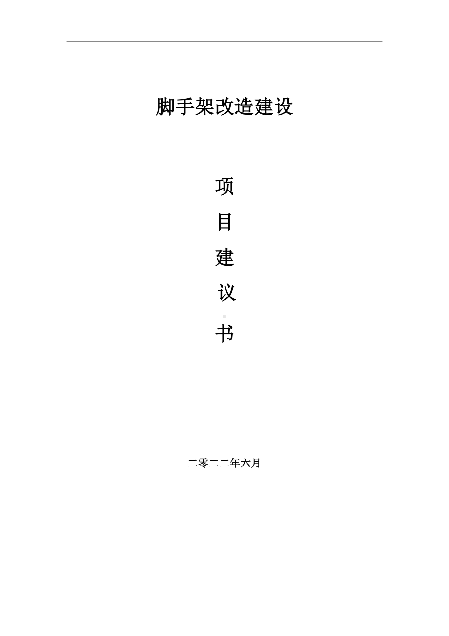 脚手架改造项目建议书（写作模板）.doc_第1页