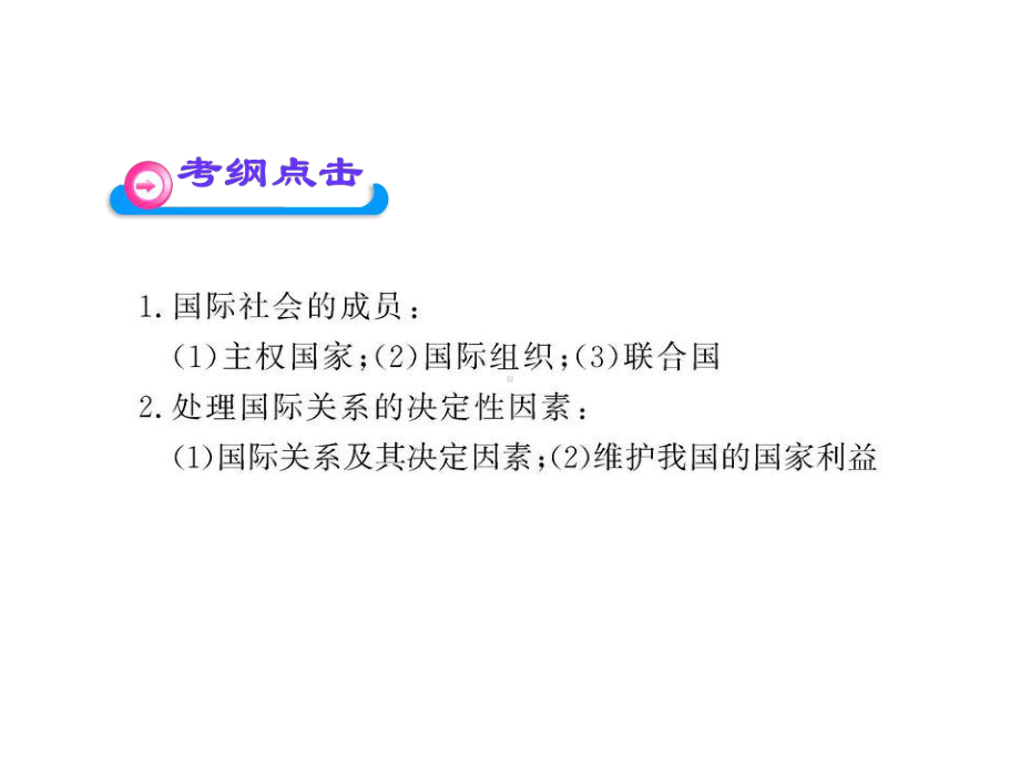 新人教版必修2高三政治一轮复习课件：48-走进国际社会.ppt_第2页