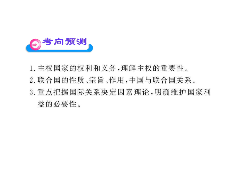 新人教版必修2高三政治一轮复习课件：48-走进国际社会.ppt_第3页