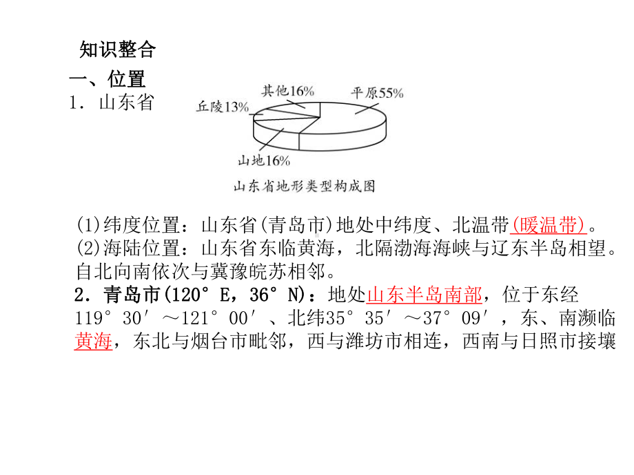 山东省青岛市中考地理专题4乡土地理复习课件1.ppt_第2页