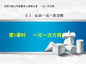 北师大版七年级数学《一元一次方程》课件.pptx