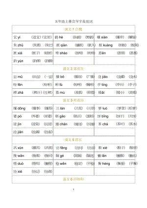 05 五年级上册 写字表组词.doc-统编版小学语文