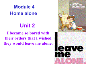 新外研版英语九年级上册Module4-Home-alone-Unit-2优质课公开课课件.ppt（无音视频素材）