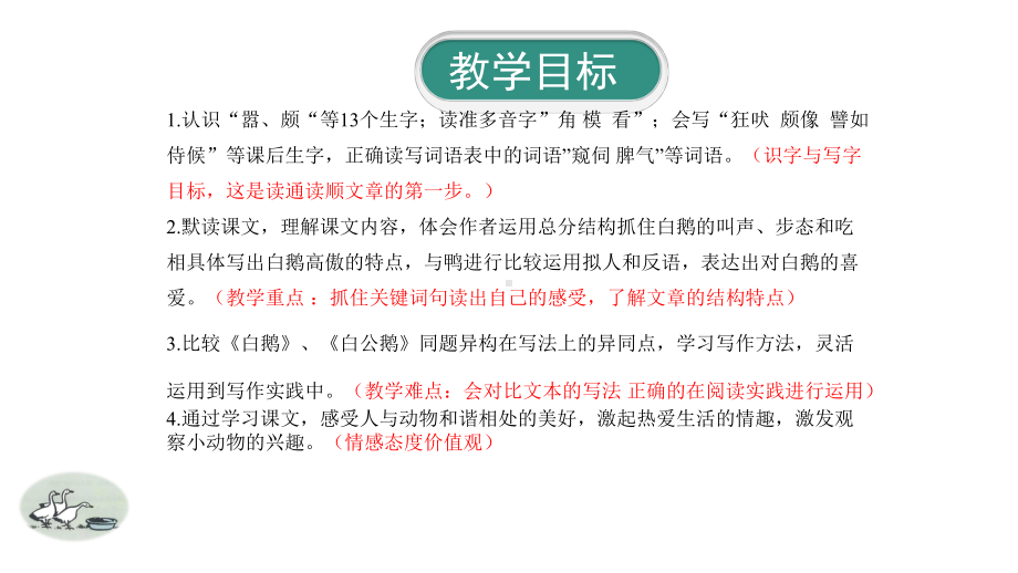 四年级语文下册第四单元（精读引领课）《白鹅》课件.pptx_第3页