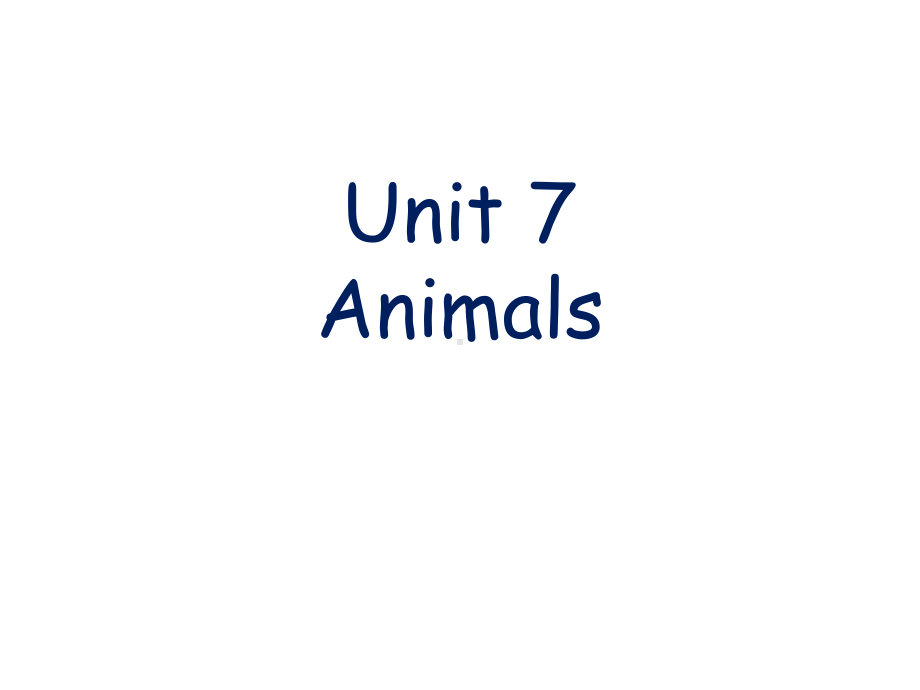 北师大版(一起)一年级下册英语课件-Unit-7-Animals-(共20张).ppt--（课件中不含音视频）_第1页