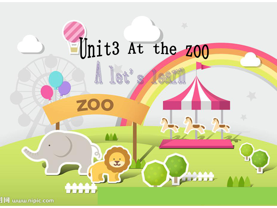 新版PEP人教版小学三年级英语下册《Unit3-At-the-zoo-A-Let’s-learn》课件.ppt--（课件中不含音视频）_第1页