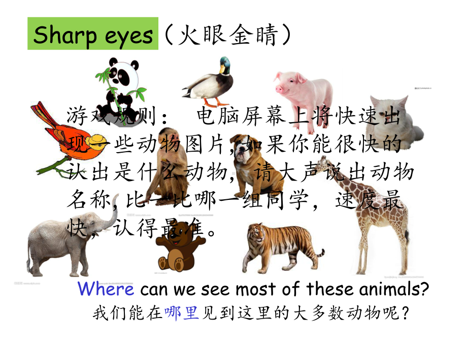 新版PEP人教版小学三年级英语下册《Unit3-At-the-zoo-A-Let’s-learn》课件.ppt--（课件中不含音视频）_第3页