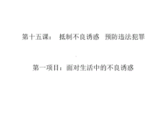 抵制不良诱惑课件.ppt