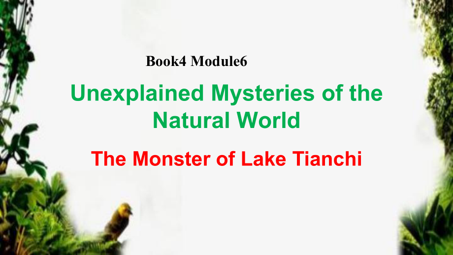 外研版高中英语必修四Module6-Monster-of-Lake-Tianchi-课件设计.ppt--（课件中不含音视频）--（课件中不含音视频）_第2页