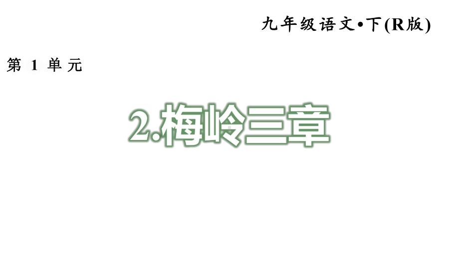 梅岭三章习题课件-人教部编版语文九年级下册.ppt_第1页