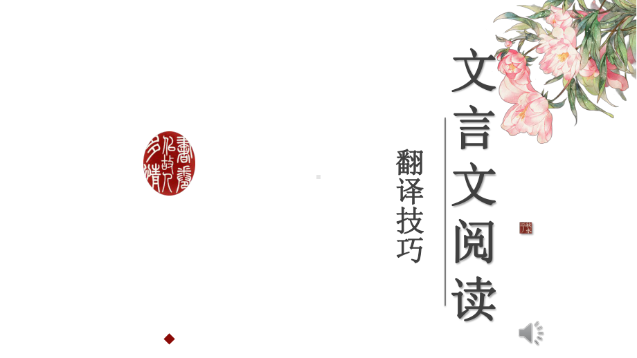 文言文翻译技巧—湖南省长沙市2021年中考语文专项复习课件.pptx_第1页