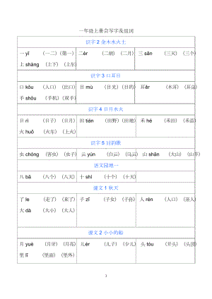 01 一年级上册 写字表组词.doc-统编版小学语文