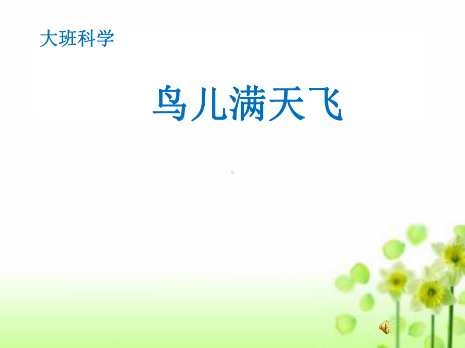 幼儿园大班科学活动《鸟儿满天飞》课件.ppt_第1页