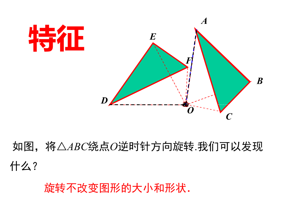 华师版七年级下数学课件：1032-旋转的特征(共15张).ppt_第3页