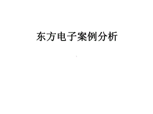 审计案例分析课程东方电子案例课件.ppt