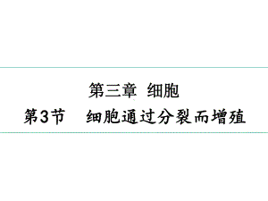 北师大版初中生物七上第二单元33《细胞通过分裂而增殖》课件(26张)(共26张).pptx