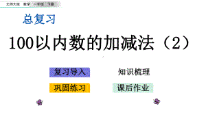 总复习3-100以内数的加减法-北师大版一年级下册数学-课件.pptx