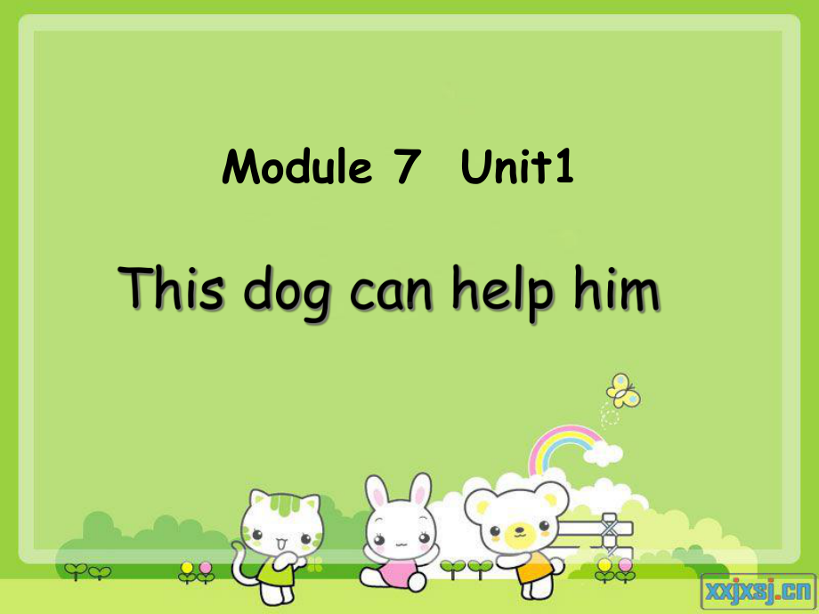 外研版(一起)小学英语五年级上册《Module-7Unit-1-This-dog-can-help-him》公开课课件.ppt（无音视频素材）_第1页