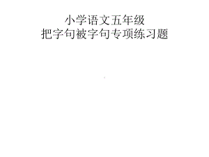 小学语文五年级把字句被字句专项练习题课件.pptx