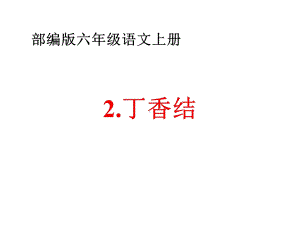 新部编版六年级上册语文《2丁香结》优秀教学课件.pptx