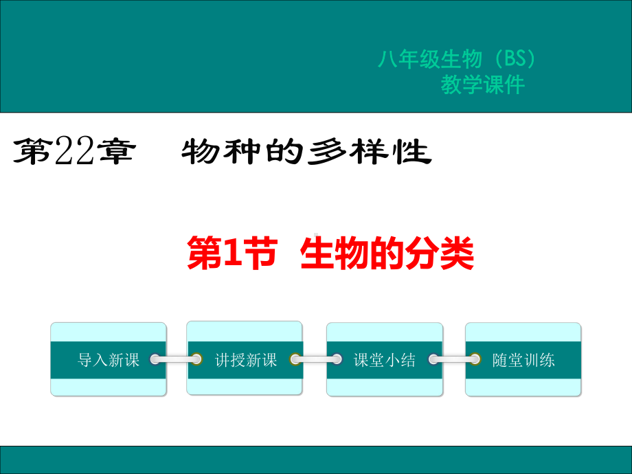 北师大版八年级生物下册第22章物种的多样性课件.pptx_第1页