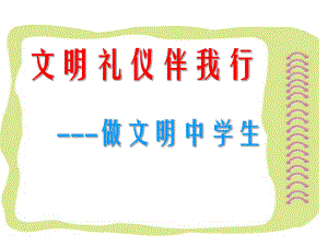 文明礼仪伴我行—实验中学2022年秋八年级下学期主题班会活动ppt课件（共107张ppt）.ppt