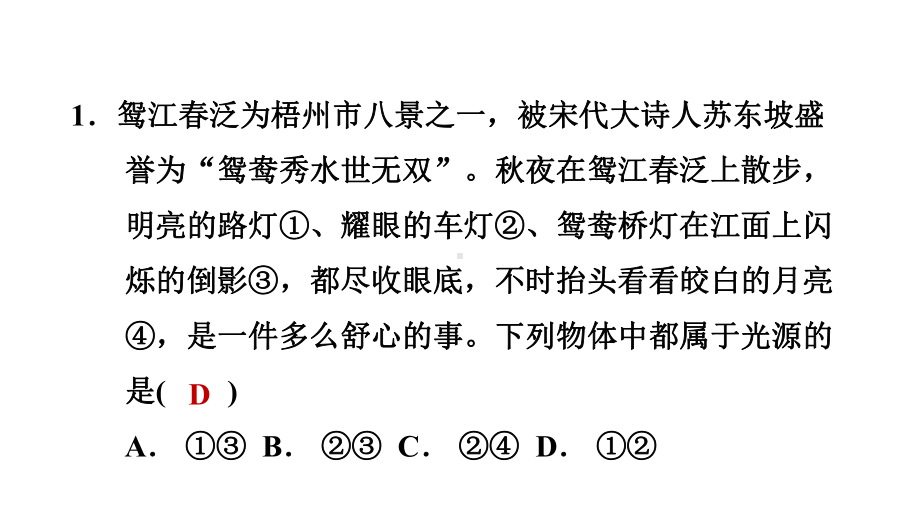 新人教版八年级上册物理-第4章-光现象-单元全套重点习题练习复习课件.pptx_第3页