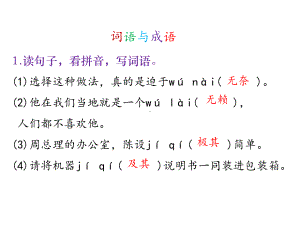 小学语文人教版六年级下册归类复习课件之词语与成语.pptx