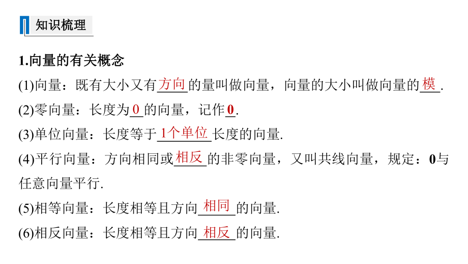 新高考数学复习考点知识讲义课件37--平面向量的概念及线性运算.pptx_第3页