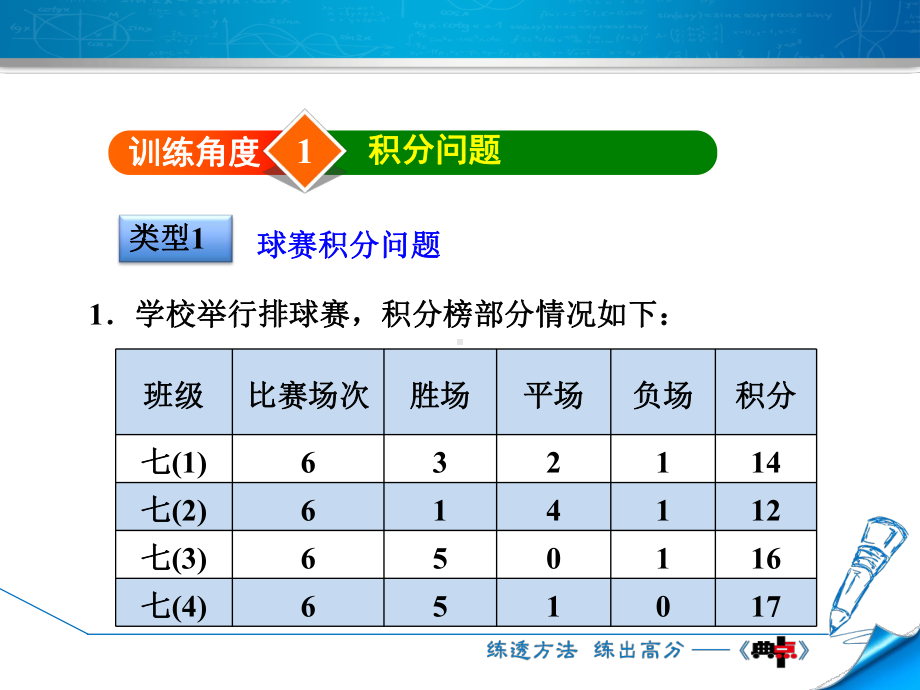 数学人教版七年级上册第3章一元一次方程专训3-巧用一元一次方程解图表信息问题课件.ppt_第3页