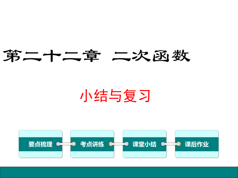 新人教版初中数学九年级上册第二十二章小结与复习公开课优质课课件.ppt_第1页