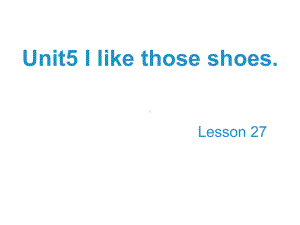 四年级英语上册Unit5Ilikethoseshoes(Lesson27)教学课课件.ppt--（课件中不含音视频）