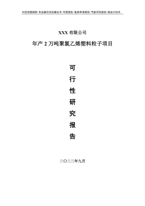 年产2万吨聚氯乙烯塑料粒子可行性研究报告建议书.doc