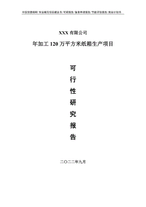 年加工120万平方米纸箱生产项目可行性研究报告建议书.doc